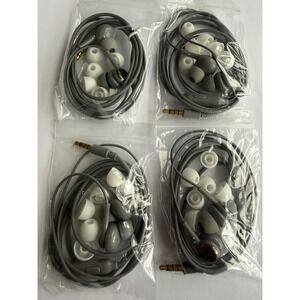Vykytow Wired Earbuds 3.5mm 4‎ Pack Grey In Ear Headphones with Microphone New